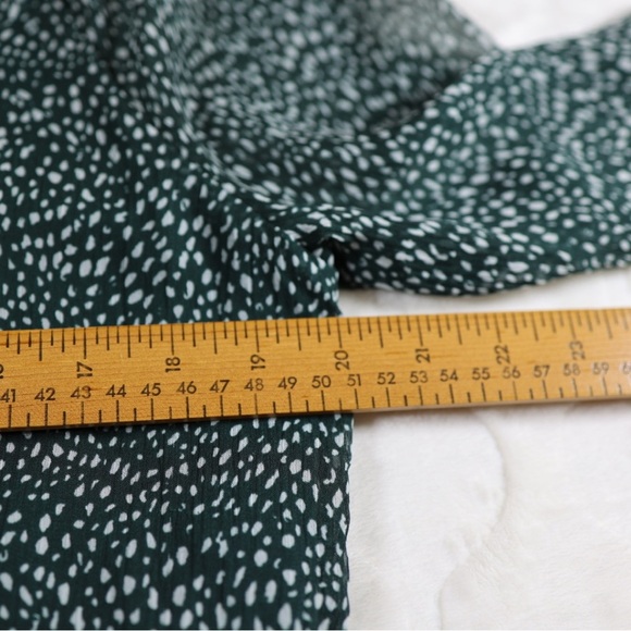 Joie Womens Green Speckled Print Mini Dress Size M Long Sleeve Fall Photo Shoot - Picture 10 of 14